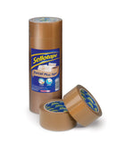 Sellotape Brown Parcel Plus Tape, Waterproof & Extra Strong Packaging Tape, 50mm x 66m, Pack of 6