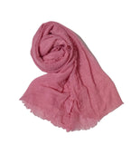 Iba & Isba WomenS Plain Crinkled Scarves, Stoles, Hijab (76 X 36 Inch) (Sunset)