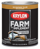 Krylon 2042 Farm & Implement Brush, High Gloss, Old Equipment Yellow, 1 Quart Architectural Paints, CAT
