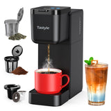 Tastyle Single Serve Coffee Maker for K Cup, Ground and Tea Leaves, Hot and Iced Coffee Machines with Bold Setting, 6 to 16 Oz B