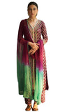 Anni Designer Women'S Rayon Blend Printed Straight Kurta With Pant & Dupatta (Tarka Maroon_Xl_Maroon_X-Large),Maroon,XL