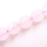Malahill Faceted Gemstone Beads for Jewelry Making, Sold per Bag 5 Strands Inside (Rose Quartz, 6mm)
