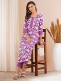 Anni Designer Women'S Rayon Blend Printed Straight Kurta With Pant (Pustak Begani-Vks01_L_Begani_Large),Begani,L,,,