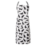 DII Everyday Pets Kitchen Collection Chef Apron, Large Pockets & Adjustable, 35x28, Black Cat Print
