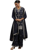 Libas Women'S Georgette Kurta Set (49253_Grey_M)