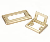 2 Pcs Aluminium Alloy Flip Handle Hidden Door Pull Handles Recessed Drawer Knob for Windows Cabinets Furniture Door W/Screws (Go