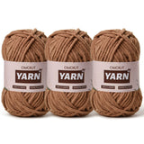 3 Packs Plush Chenille Chunky Crochet Yarn - Baby Yarn for Crocheting Soft - Velvet Yarns Knitting for Blankets Crafts - Fluffy