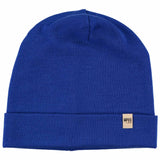 Ridge cuff Beanie 100 Merino Wool Warm Winter Hat Royal Blue