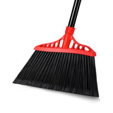 Tiumso Heavy Duty Broom, Outdoor Brooms, Commercial Broom for Sweeping Indoor, Kitchen Broom with 55 Long Handle, Angle Brooms f