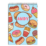Funcart Customized Drawing File For Office/School Foody Theme Personalized Name 100 Gsm Paper 7.5 * 11 Inches Digital P