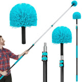Mavriz 512 FT Spider Web Brush with Pole, Cobweb Duster with Extension Pole for Outdoor & Indoor Cleaning, Telescopic Long Dust