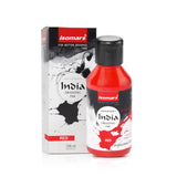 Isomars India Waterproof Drawing Ink Red 100ml | Professional Artist Ink for Illustration, Calligraphy, Airbrush, Canvas, Fabric