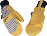 Kinco, 1927KWT-XL, Golden Premium Grain Pigskin Palm, Polyester & Elastic Knit Wrist with Leather Pull-Tab, Heatkeep Thermal Ins