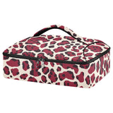 SyXIOP Insulated Casserole Carrier Bag Beige Red Leopard Print