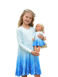 Bow Dream Cute Girl Dress and Matching American Girl Doll Clothes Accessories for Girls Dresses Size 120
