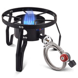 55,000BTU Propane Burner Camping Stove,Gas Stove Burner Cooker for Outdoor Cooking for Turkey Fry,Homebrewing,Crawfish Boil,and