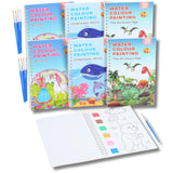 IncyWincy Colouring Books with Paint Brush (Pack of 6) Travel Activity Kit for Kids | Unisex Return Gifts for Boys & Girls | D