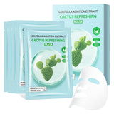 GUOYAOLIFU Cactus Facial Mask for Women,Hydrating Face Mask Sheet Home SPA,Moisturizing Face Sheet Mask for Dry,Oily,Sensitive S
