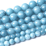88PCS 4MM Blue Chalcedony Stone Beads Natural Gemstone Bead Crystal Healing Energy Jewelry Making DIY 20 inches