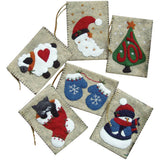 Rachels Of Greenfield Gift Bag Ornaments Sewing Kit, 3x4 Set of Six