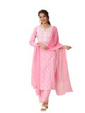 Libas Women'S Pure Cotton Kurta Sets (99324_Pink_Xl)