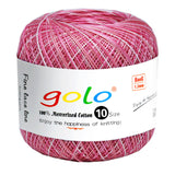golo Crochet Thread Size10 Yarn for Hand Knitting Lace Thread Pink D95