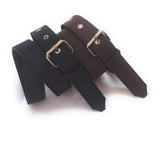 Generic Women Xxl Oversize Plussize Longlasting Denim Material Jeans Belts Black And Dark Brown 2Pcs Combo