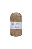 Estako Velvet Chenille Blanket amigurumi Yarn for Crocheting and Knitting Super Bulky 100 gr (132 yds) (1430 - Camel)