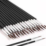 30Pcs Micro Paint Brushes Set with Protective Sleeve, Detail Paint Brushes #000 Fine Line Brushes Set for Watercolor, Acrylic, C
