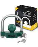 RETRUE Universal Coupler Lock Trailer Locks Ball Hitch Trailer Hitch Lock Adjustable Security Heavy-Duty Steel Fits 1-7/8 Inch,
