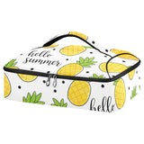 SyXIOP Insulated Casserole Carrier Bag Cute Yellow Pineapples in Summer
