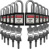 SAFBY Lockout Tagout Locks, Safety Padlock, Keyed Differently Loto Safety Padlocks for Lock Out Tag Out Kits Station (Black NO.1