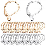 SUNNYCLUE 1 Box 60Pcs Real 18k Gold Plated & 925 Sterling Silver Plated Leverback Earring Findings Lever Back Hooks Frech Leverb