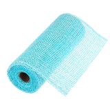 MECCANIXITY 10 Inch Poly Burlap Mesh for Wreath, Decorative Mesh Fabric Ribbon 5 Yard for Fall Easter Christmas Flower Bow, Mint