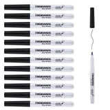 TWOHANDS Dry Erase Markers Fine Tip Black,Ultra Fine Extra Fine Point 0.7mm,Low Odor,Whiteboard Markers for Office,Home,or Plann