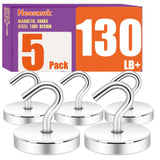 Neosmuk Magnetic Hooks, Cruise Ship Essentials, 130lb+ Heavy Duty Magnetic Hooks for Cruise Cabins, Refrigerator, Grill, Hanging
