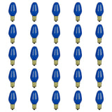 Sunlite 01255 7C7 Incandescent Bulb, 7 Watt, Candelabra E12 Base, C7 Small Night Light, Colored Bulb, Blue, 25 Count