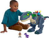 Fisher-Price Imaginext Jurassic World Rebirth Dinosaur Playset, Ultimate Action Chomp T. rex 18-inch Dino Toy with Lights, Sound