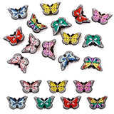 KISSITTY 14Pcs Butterfly Silicone Beads Colorful Butterfly Silicone Focal Beads Flying Insect Loose Spacer Beads for DIY Key Cha