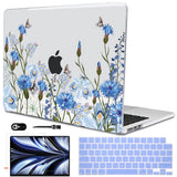 LCMOCICO Compatible with M4 MacBook Air 13.6 inch Case 2025 2024 2023 2022 A3240 A3113 M3 A2681 M2 Chip, Crystal Pattern Plastic
