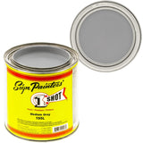 1 Shot Lettering Enamel Paint, Professional Pinstriping and Lettering Paint 8 OUNCE CAN-1/2 PINT 195L/8Z (195L- Medium Gray)