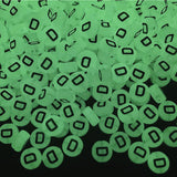 200PCS Letter Beads Glow in The Dark 4x7mm Acrylic Alphabet Letter D Beads for Jewelry Making Bracelet