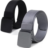 Sunshopping MenS Nylon Adjustable Plastic Flap Buckle Belt Combo Set (Opd304) (Free Size, Multi01)