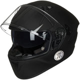 ILM Motorcycle Helmets with Built in Bluetooth Full Face Casco para Moto Dual Visor for Adults Men Women DOT Model-X9(Matte Blac