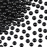 TOAOB 100pcs Black Agate Stone Beads 6mm Gemstone Round Spacer Loose Stone Beads for Jewelry Making