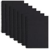 Labuk Spiral Notebook, Blank Notebook Small Sketchbook, Set Of 7 (Black), A5 Size, 100Gsm, 50 Sheets/100 Pages, Ideal For School