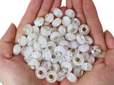 European Large Hole Beads for Jewelry Making - 110pcs 14mm Beadable Spacer Beads for Pens - Rondelle Slide Charm Beads for Bangl