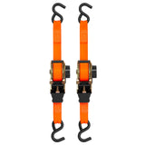 SMARTSTRAPS 10 Retractable Ratchet Straps, 2 Pack 3,000lb Break Strength, 1,000lb Safe Work Load Haul Motorcycles, Boats, an