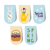 woopme Floral Art Theme Magnetic Bookmark Note Books Lovers Readers Boys Girls Kids Gift Magnetic Page Clips Folding 5 PCs