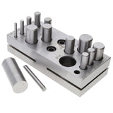 The Beadsmith Steel Circle Disc Cutter Set with 14 Punches and Die. Tool for Cutting Accurate Round Metal Discs or Coins from 7/